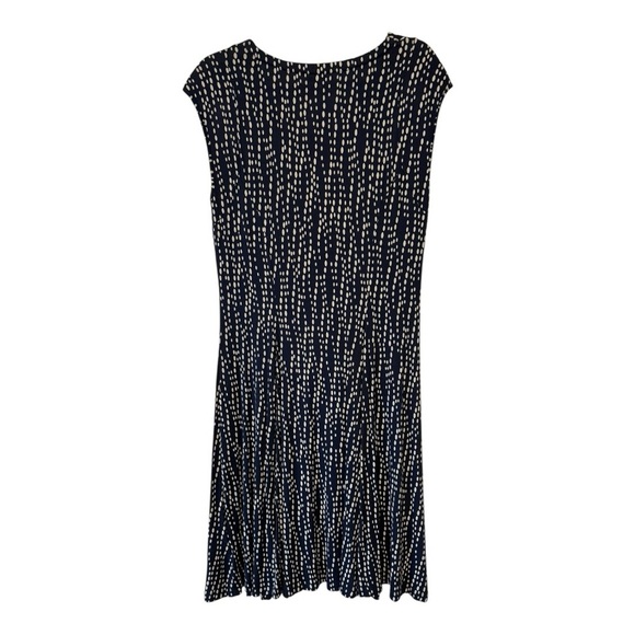 Sandwich | Fit and Flare Navy Dress With Dot Pattern - Size XL - Picture 3 of 14